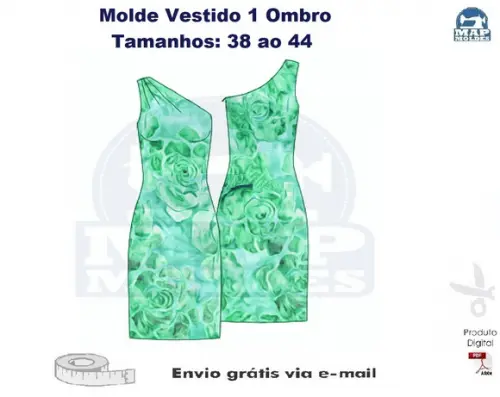 Molde Modelagem Vestido 1 Ombro em PDF
