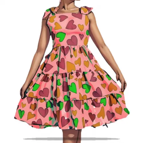 Molde Modelagem Vestido Inf Saia Alças com Babado 2 ao 14