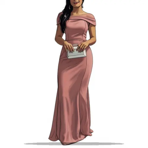 Molde Modelagem Vestido Longo Ombro a Ombro do P ao Gg