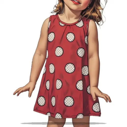 Molde Modelagem Vestido Regata Bebe 3 Meses a 2 Anos