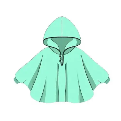 Molde Molde de Roupa de Poncho Infantil
