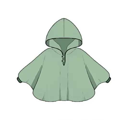 Molde Molde de Roupa de Poncho Bebê