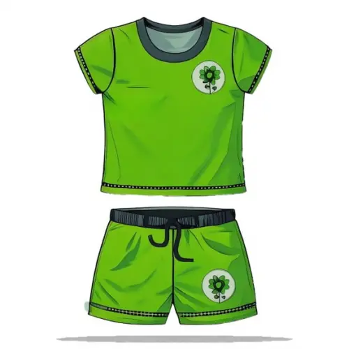 Molde para Costura em pdf Baby Look e Short Fem Inf 2 ao 16
