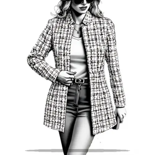 Molde para Costura em pdf Blazer Fem Adulto Longo do P - Xxg