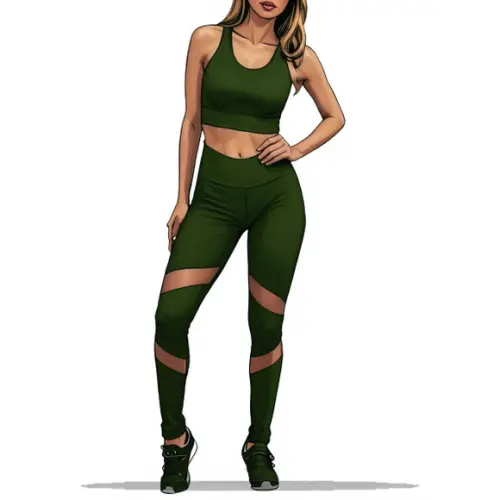 Molde para Costura em pdf Conj Academia Legging + Top P - Gg