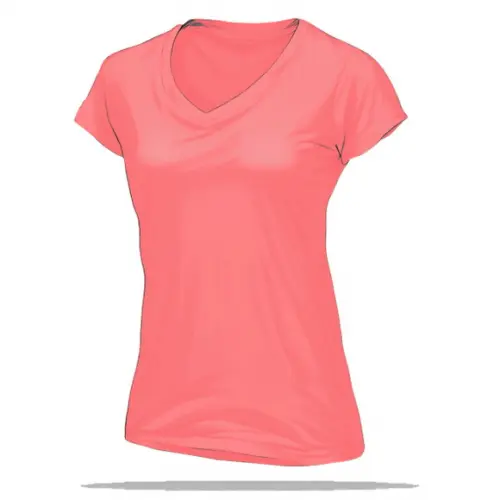 Molde para Costura em pdf de Baby Look Gola V Fem do Pp - Gg