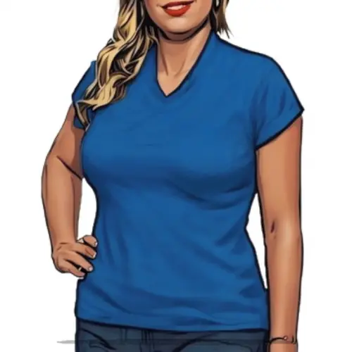 Molde para Costura em pdf de Babylook Gola V Plus Size Gg-g5