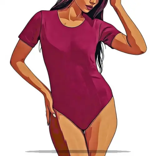 Molde para Costura em pdf de Body Fem Manga Curta do P - Xxg