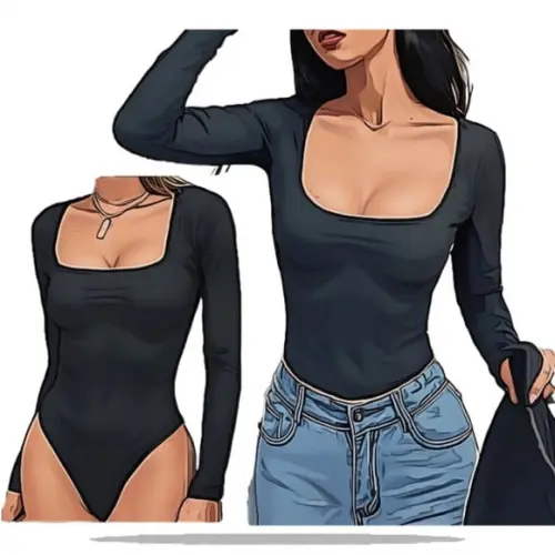 Molde para Costura em pdf de Body Manga Longa P ao Xxg