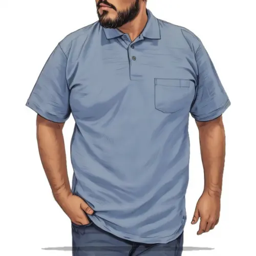 Molde para Costura em pdf de Camisa Polo Plus Size Gg ao G5