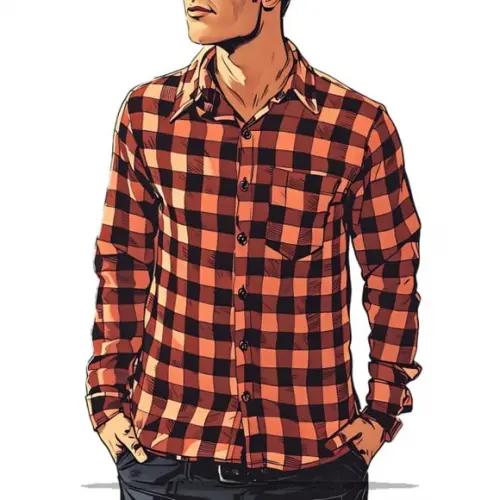 Molde para Costura em pdf de Camisa Masc Xadrez do P ao Xxg