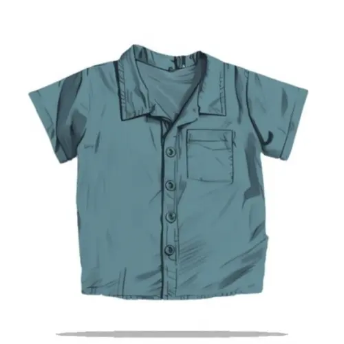 Molde para Costura em pdf de Camisa Social Inf 2 a 14 Anos
