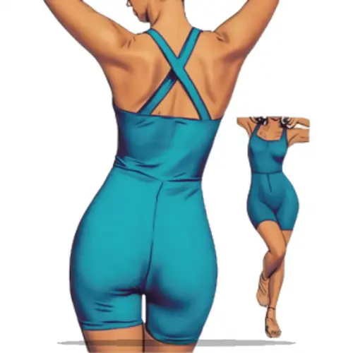 Molde para Costura em pdf de Macaquinho Fitness Pp ao Xg