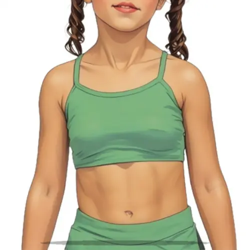 Molde para Costura em pdf de Top Cropped Alcinha Inf 2 ao 14