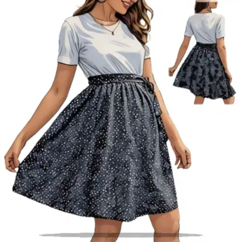 Molde para Costura em pdf de Vestido Gestante do P ao Xg