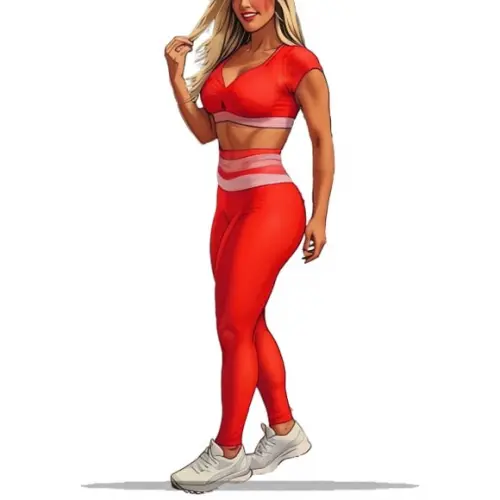 Molde para Costura em pdf Legging e Top Fitness Adulto P-gg
