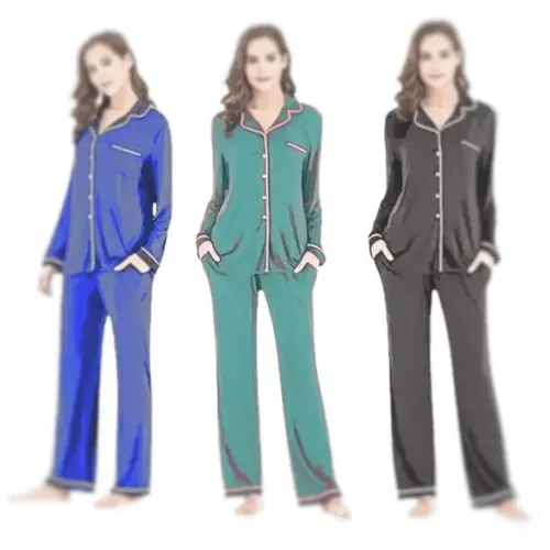 Molde Pijama Americano Botões Longo Malha P ao Gg