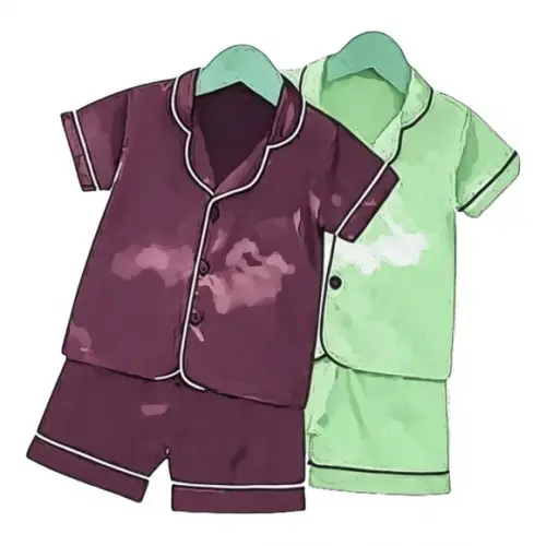 Molde Pijama Americano Curto Infantil Unissex 2 ao 14