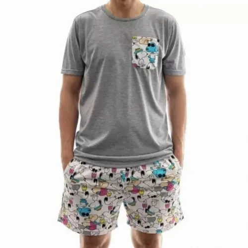 Molde Pijama Curto Malha Masculino Adulto P ao Xxg