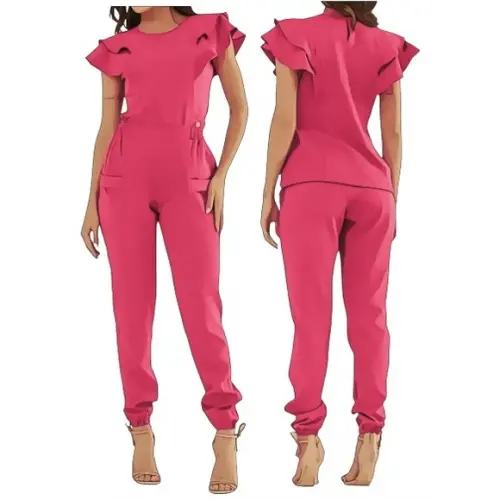 Molde Pijama Cirurgico Scrub Fem Babado Gode P ao Gg