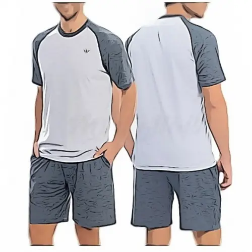 Molde Pijama Curto Raglan Adulto Masc P ao Gg #46