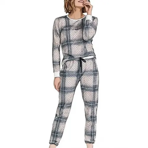 Molde Pijama Feminino Inverno Punhos Ribana P ao Gg
