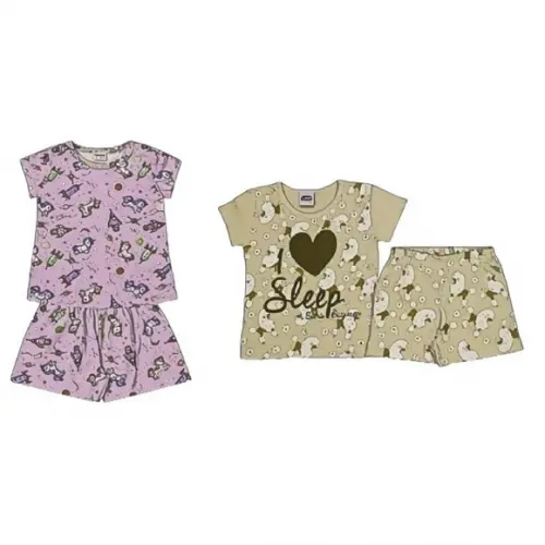 Molde Pijama Infantil Curto Verão Feminino