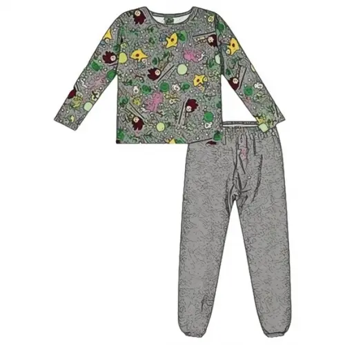 Molde Pijama Infantil Calça e Blusa Unissex 2 ao 12