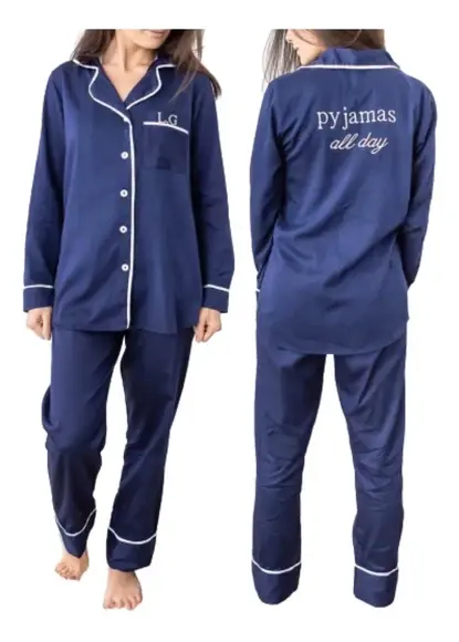 Molde Pijama Lindo Fem Longo Luxo Cetim Por E-mail