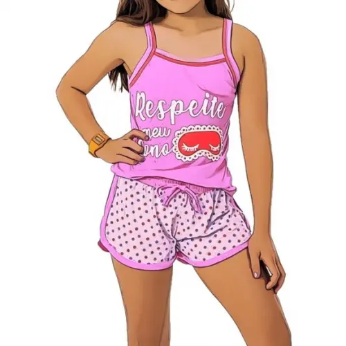 Molde Pijama Infantil Verão 2 a 8 Anos