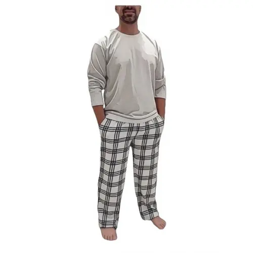 Molde Pijama Longo Masculino Inverno P ao Xxg