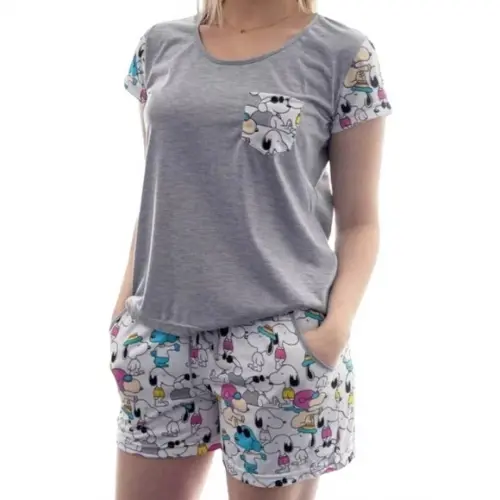 Molde Pijama Malha Feminino m Curta P ao Xxg