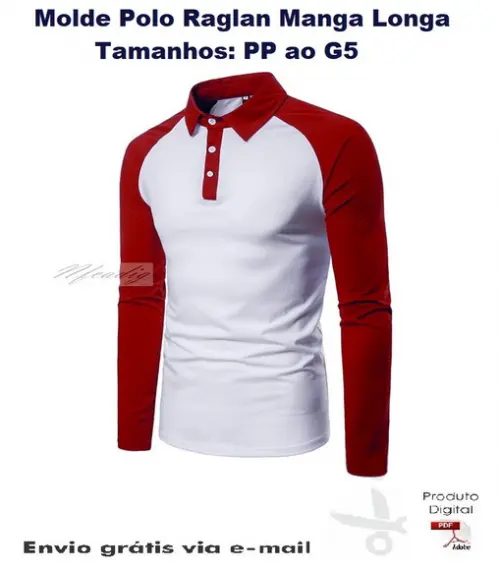 Molde Polo Raglan Manga Longa #230