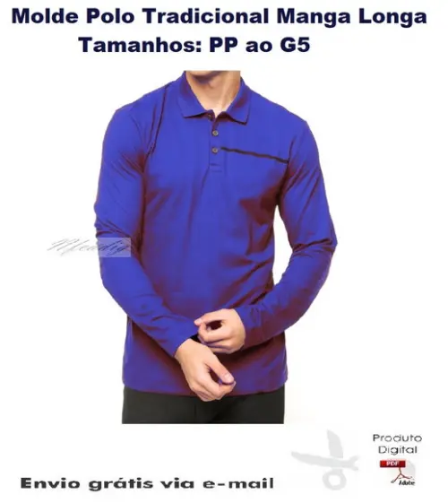 Molde Polo Tradicional Manga Longa #231