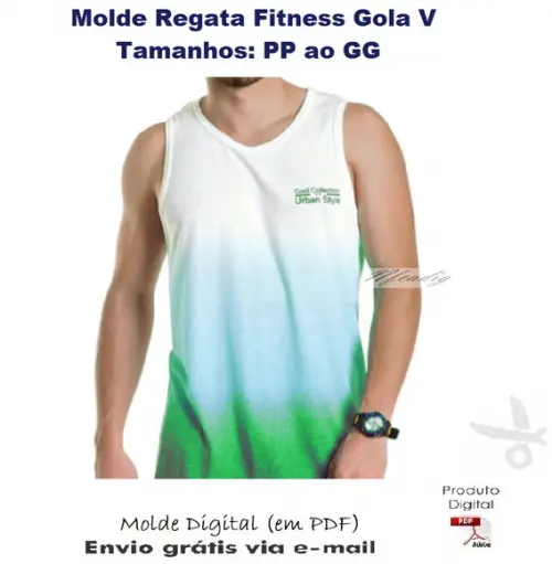 Molde Regata Fitness Gola V (PP ao GG) #369