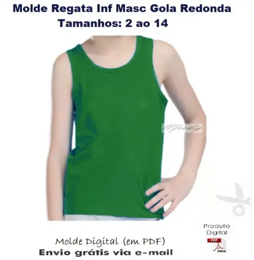 Molde Regata Infantil Masc Gola Redonda #360