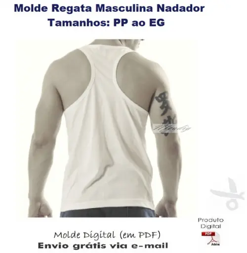 Molde Regata Masculina Nadador (PP ao EG) #371