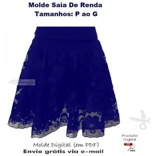 Molde Saia De Renda (P-M-G) #334