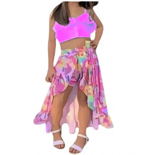 Molde Saia Mullet e Cropped Top Infantil 2 ao 14