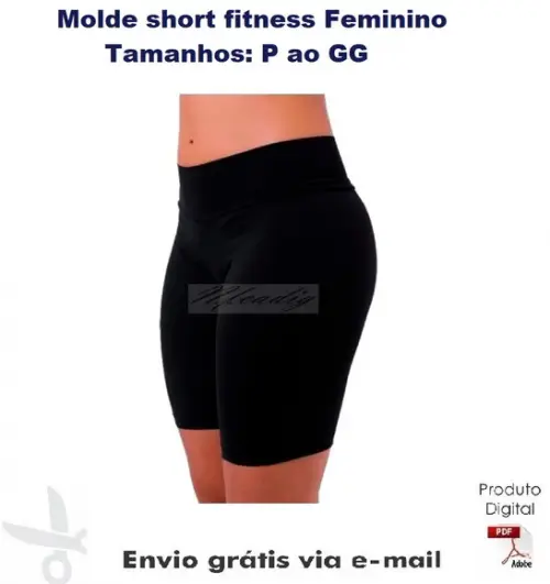 Molde short fitness Feminino do P ao GG ref 26