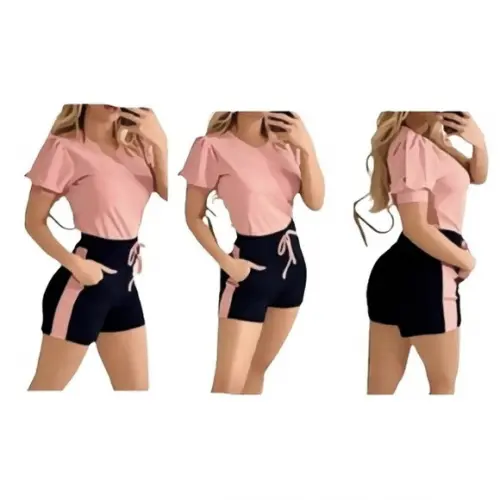 Molde Short Malha e Blusa Manga Curta P ao Gg