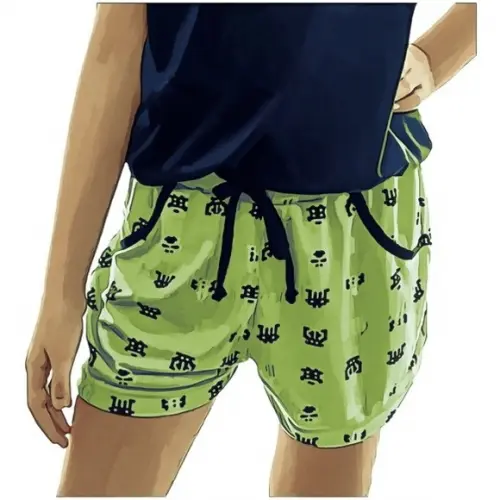 Molde Short Malha Feminino Infantil 2 a 16 Anos