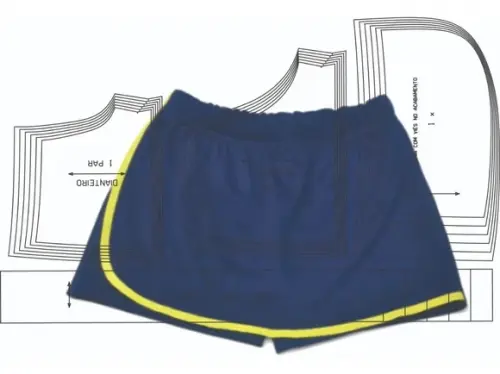 Molde Short Saia Infantil Uniforme Escolar 4 ao 14