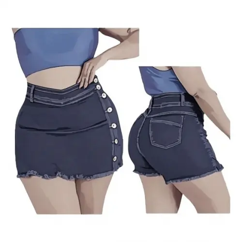 Molde Short Saia Jeans Feminino P ao Gg