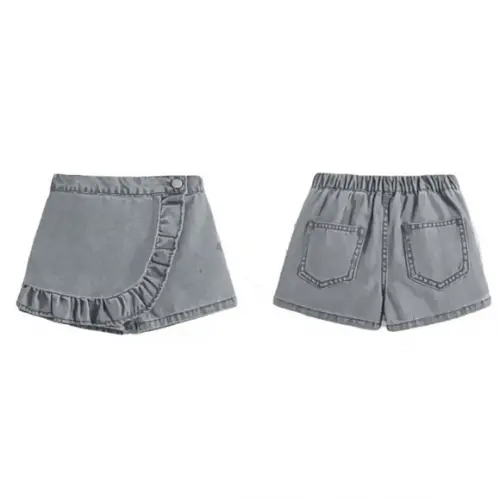 Molde Short Saia Jeans Infantil 2 a 14 Anos