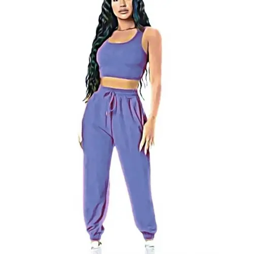 Molde Top Cropped Regata + Calça Jogger Feminina P ao Gg