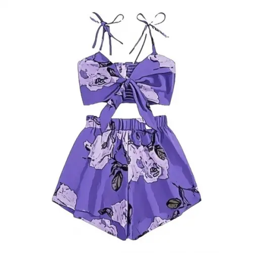 Molde Top de Amarrar e Short Viscose Feminino P ao Gg