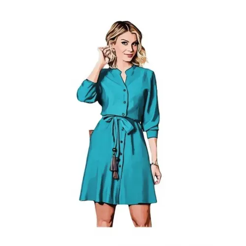 Molde Vestido Adulto Botões do P ao Xg