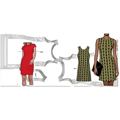 Molde Vestido Básico Tubinho do 36 ao 50 pdf