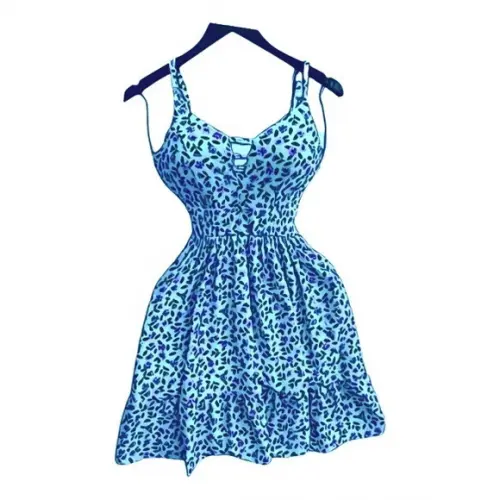Molde Vestido de Alças com Saia Franzida P ao Gg